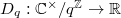$D_q: \mathbb{C}^\times/q^\mathbb{Z}\rightarrow \mathbb{R}$