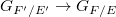 $G_{F'/E'}\rightarrow G_{F/E}$