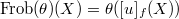 $\Frob(\theta)(X)=\theta([u]_f(X))$