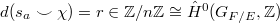 $d(s_a\smile \chi)=r\in  \mathbb{Z}/n \mathbb{Z}\cong \hat H^0(G_{F/E},\mathbb{Z})$