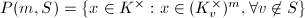 $P(m, S)=\{x\in K^\times: x\in (K_v^\times)^m, \forall v\not\in S\}$