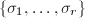 $\{\sigma_1,\ldots,\sigma_r\}$