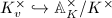 $K_v^\times\hookrightarrow \mathbb{A}_K^\times/K^\times$