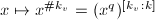 $x\mapsto x^{\# k_v}=(x^q)^{[k_v: k]}$