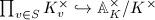 $\prod_{v\in S} K_v^\times\hookrightarrow \mathbb{A}_K^\times/K^\times$