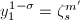 $y_1^{1-\sigma}=\zeta_s^{m'}$