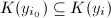 $K(y_{i_0})\subseteq K(y_i)$