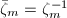 $\bar\zeta_m=\zeta_m^{-1}$