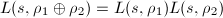 $L(s, \rho_1\oplus \rho_2)=L(s,\rho_1)L(s,\rho_2)$