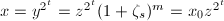 $x=y^{2^t}=z^{2^t}(1+\zeta_s)^m=x_0z^{2^t}$