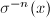 $\sigma^{-n}(x)$