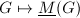 $G\mapsto \underline{M}(G)$