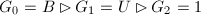 $G_0=B\rhd G_1=U\rhd G_2=1$