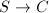 $S\rightarrow C$