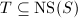$T\subseteq \NS(S)$