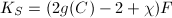 $K_S=(2g(C)-2+\chi)F$