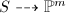 $S\dashrightarrow \mathbb{P}^m$