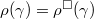 $\rho(\gamma)=\rho^\Box(\gamma)$