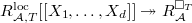 $R_{\mathcal{A},T}^\mathrm{loc}[ [ X_1,\ldots, X_d] ]\twoheadrightarrow R_\mathcal{A}^{\Box_T}$