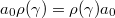 $a_0\rho(\gamma)=\rho(\gamma)a_0$