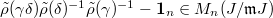 $\tilde\rho(\gamma\delta)\tilde\rho(\delta)^{-1}\tilde\rho(\gamma)^{-1}-\mathbf{1}_n\in M_n(J/\mathfrak{m}J)$