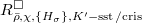 $R^{\Box}_{\bar\rho,\chi,\{H_\sigma\},K'-\mathrm{sst}/\mathrm{cris}}$