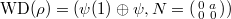 $\WD(\rho)=(\psi(1)\oplus\psi,N=\left(\begin{smallmatrix}0& a \\ 0 & 0\end{smallmatrix}\right))$