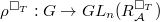 $\rho^{\Box_T}: G\rightarrow GL_n(R_\mathcal{A}^{\Box_T})$