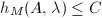 $h_M(A,\lambda)\le C$
