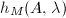 $h_M(A,\lambda)$