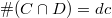 $\#(C\cap D)=dc$
