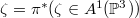 $\zeta=\pi^*(\zeta\in A^1(\mathbb{P}^3))$