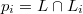 $p_i=L\cap L_i$