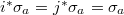 $i^*\sigma_a=j^*\sigma_a=\sigma_a$