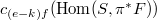 $c_{(e-k)f}(\Hom(S,\pi^*F))$