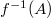 $f^{-1}(A)$
