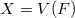 $X=V(F)$
