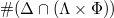 $\#(\Delta\cap (\Lambda\times\Phi))$