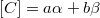 $[C]=a\alpha+b\beta$