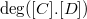 $\deg([C].[D])$