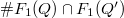 $\#F_1(Q)\cap F_1(Q')$