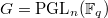 $G=\PGL_n(\mathbb{F}_q)$