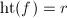 $\Ht(f)=r$