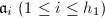 $\mathfrak{a}_i\ (1\le i\le h_1)$