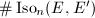 $\#\Iso_n(E,E')$