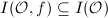 $I({\cal O},f)\subseteq I({\cal O})$
