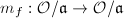 $m_f:{\cal O}/\mathfrak{a}\rightarrow{\cal O}/\mathfrak{a}$