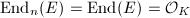 $\End_n(E)=\End(E)={\cal O}_K$