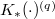 $K_*(\cdot)^{(q)}$