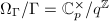 $\Omega_\Gamma/\Gamma=\mathbb{C}_p^\times/q^\mathbb{Z}$